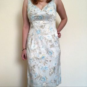 Dolce & Gabbana Blue Floral Bird Dress